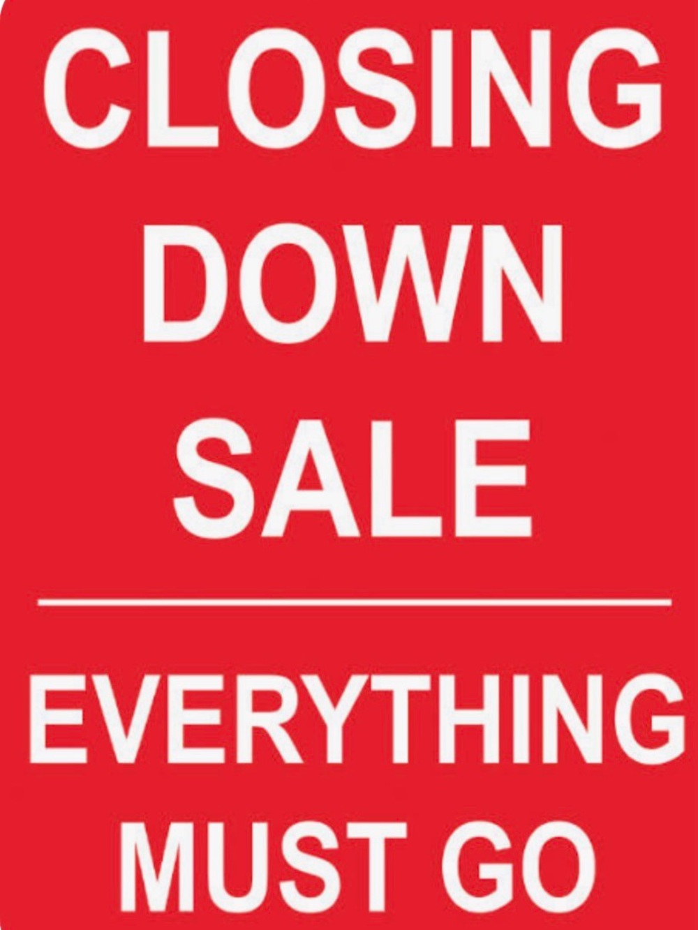 Closing Down Sale